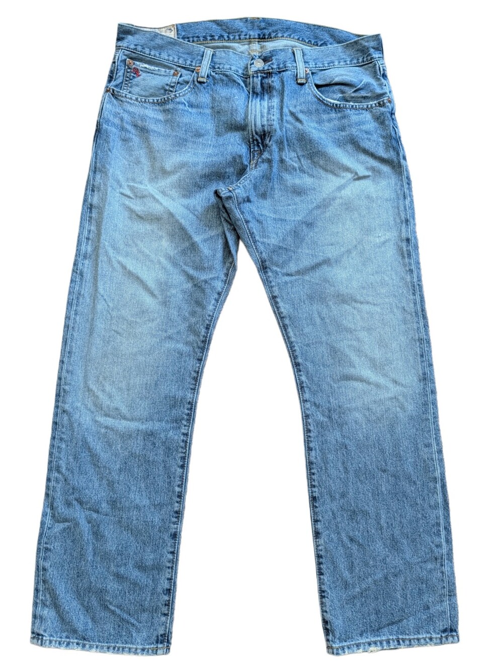 Polo Ralph Lauren Dungarees Mens VTG Light Blue Hampton Straight Leg Jeans 34x30
